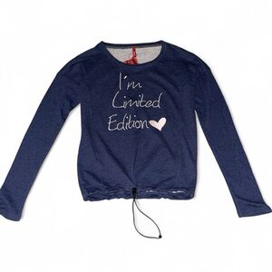 Mangun Women’s Limited Edition Navy Pullover Top M NWT Long Sleeve Shirt